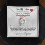 Personalised Roman Numeral Names Message Necklace Gift for Mom, Valentines Day Custom Gift, Mother's Day Gift To my Mom from Son