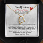 Personalised Roman Numeral Names Message Necklace Gift for Mom, Valentines Day Custom Gift, Mother's Day Gift To my Mom from Son