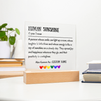 Human Sunshine Acrylic Plaque, Personalized Appreciation Gift for Women, Teacher Thank You Gift, Coworker Friendship Gift, Nurse Doctor Gift