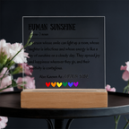 Human Sunshine Acrylic Plaque, Personalized Appreciation Gift for Women, Teacher Thank You Gift, Coworker Friendship Gift, Nurse Doctor Gift