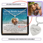 Personalized name photo necklace valuable ocean life lessons motivational inspiration wisdom unstoppable spirit empowering Best Friend Gift