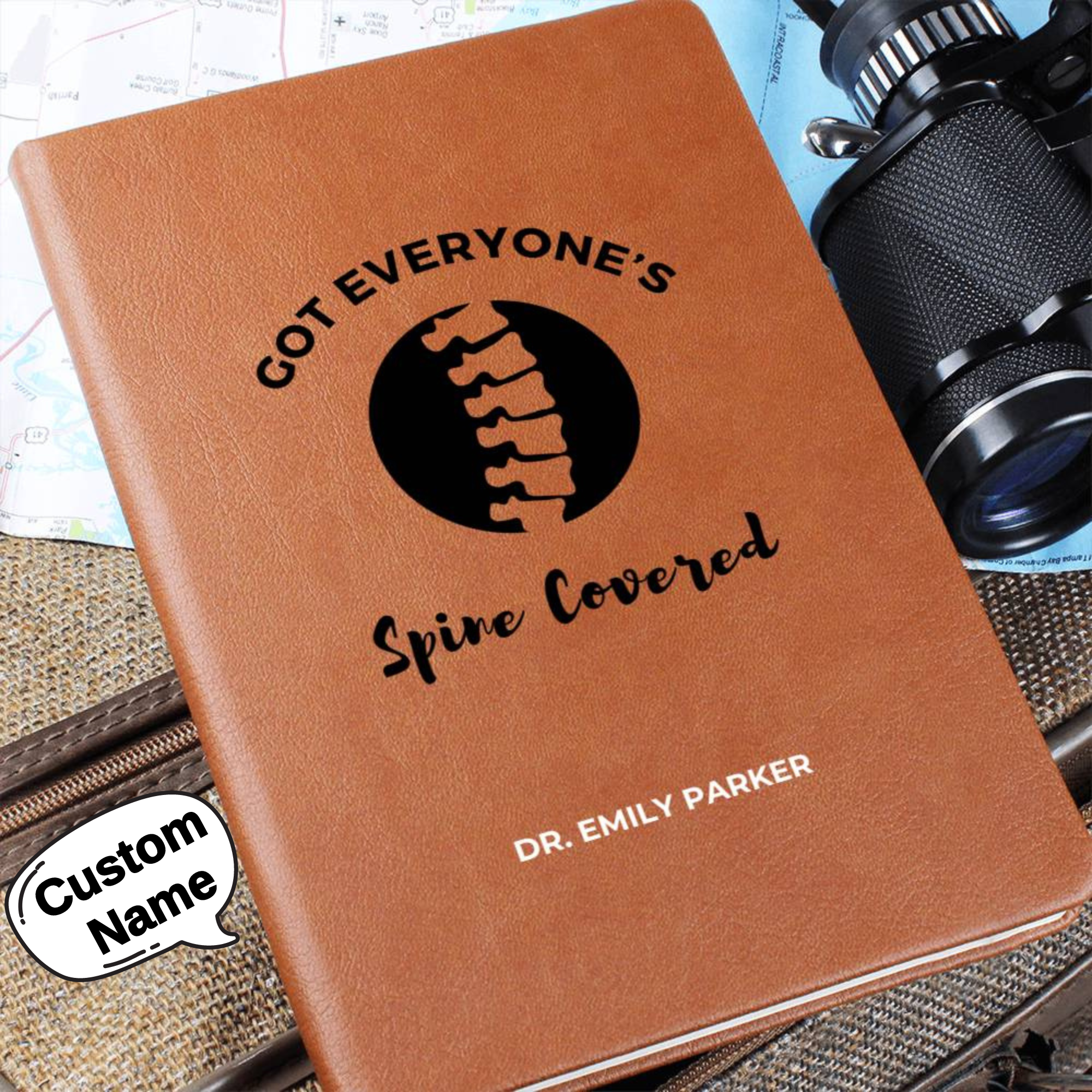 Personalized Chiropractic Journal, Chiropractor Gift for Chiropractor, Chiropractor Grad Gift, Chiropractor Notepad, Back Spine Doctor Decor