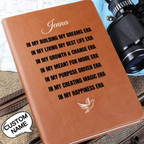Personalized Name Leather Journal, Motivational Inspirational Quotes, In My Era Diary, Self Love Club, Dreams & Wellness Mental Health Gift