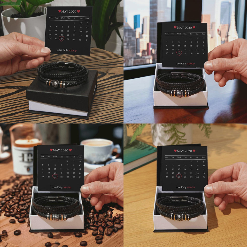 Valentine's Day Gift, Gift For Boyfriend, Guy Valentine Gift, Girlfriend Birthday Gift, Personalised Bracelet Gift For him, Gift for Him