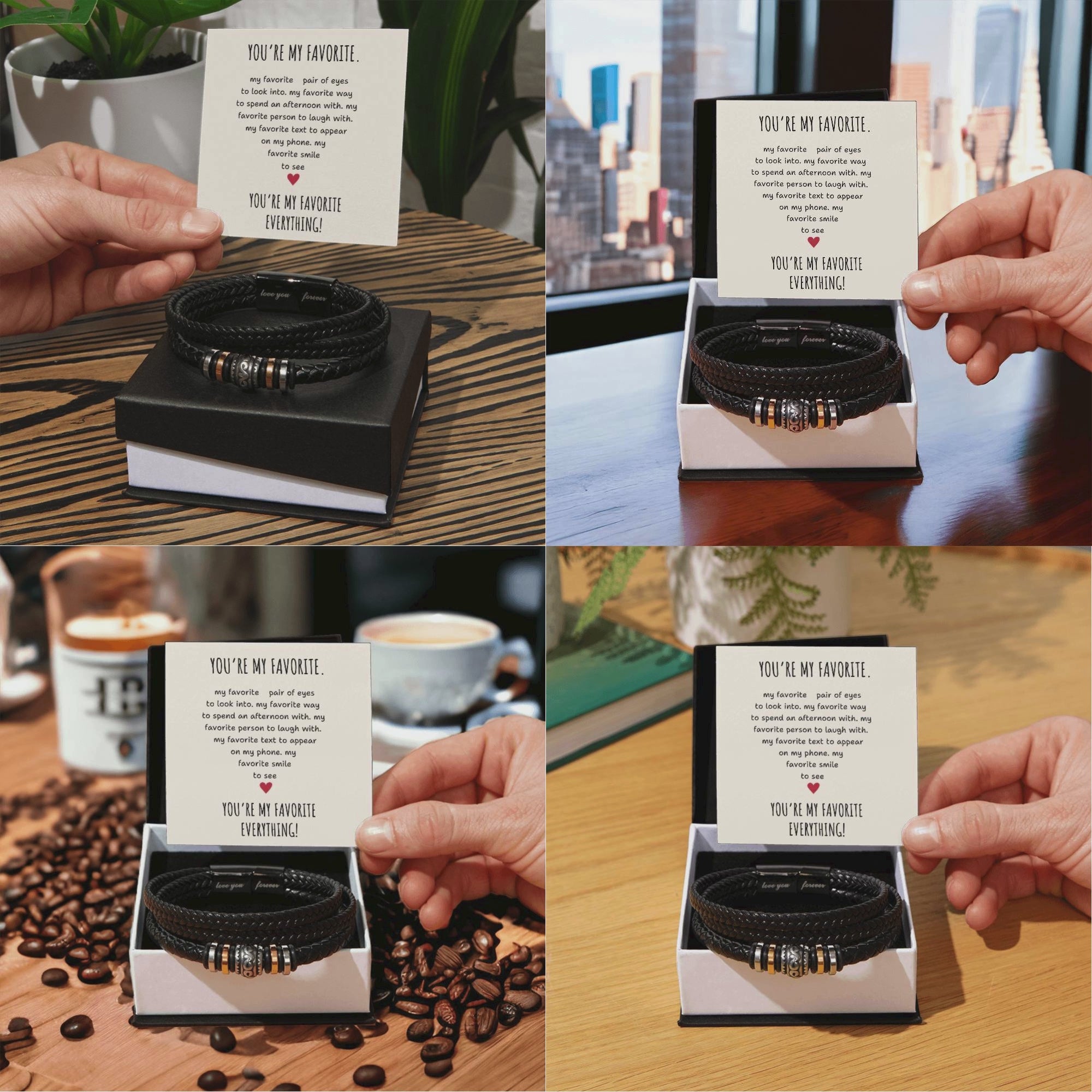 To My Man, You're my favorite, Couple Gifts, Men's Bracelet, Soulmate Gift, Valentine's Day Gift for Him,Anniversary Gift,Birthday Gift