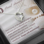 Partner Necklace for 30th Anniversary, 30th Wedding Anniversary gift for Wife, Pearl Wedding Anniversary, Gift for Wife on 30th Anniversary