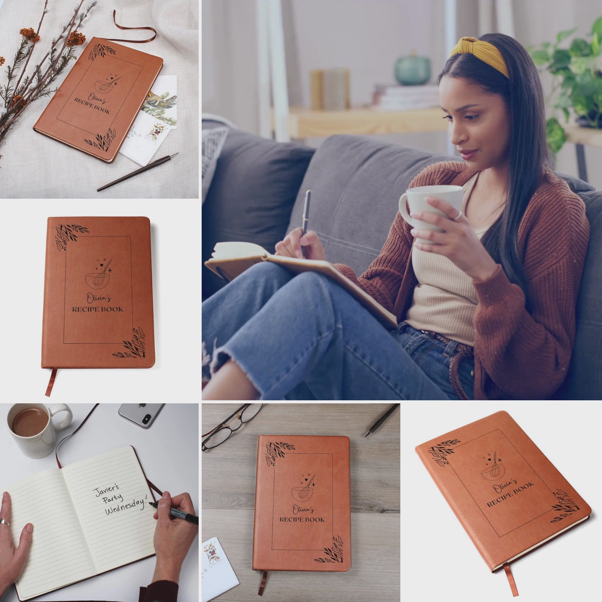 Your name recipes, personalized recipe journal, custom recipe book, leather recipes journal, cooking journal, personalized cookbook