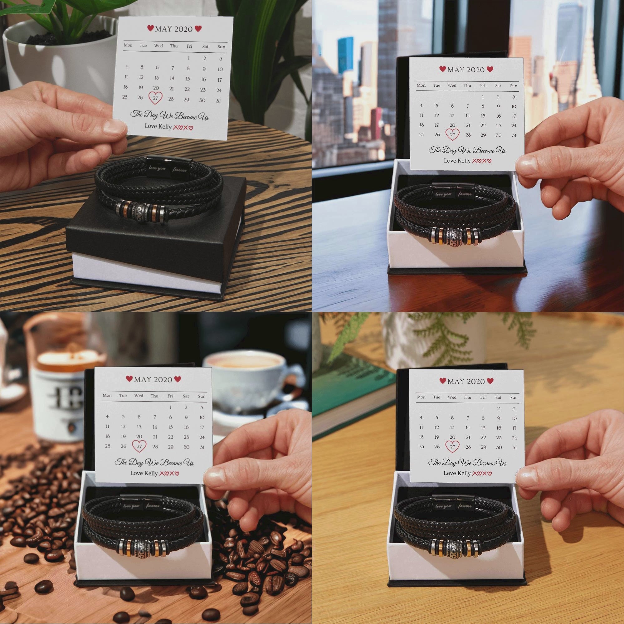 Valentine's Day Gift, Gift For Boyfriend, Guy Valentine Gift, Girlfriend Birthday Gift, Personalised Bracelet Gift For him, Gift for Him