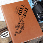 Saxophone Musician Gift, Custom Name Gift, Personalized Saxophone Journal, Saxophone Player, Saxophone Lover, Music Lover, Music Jazz Gift