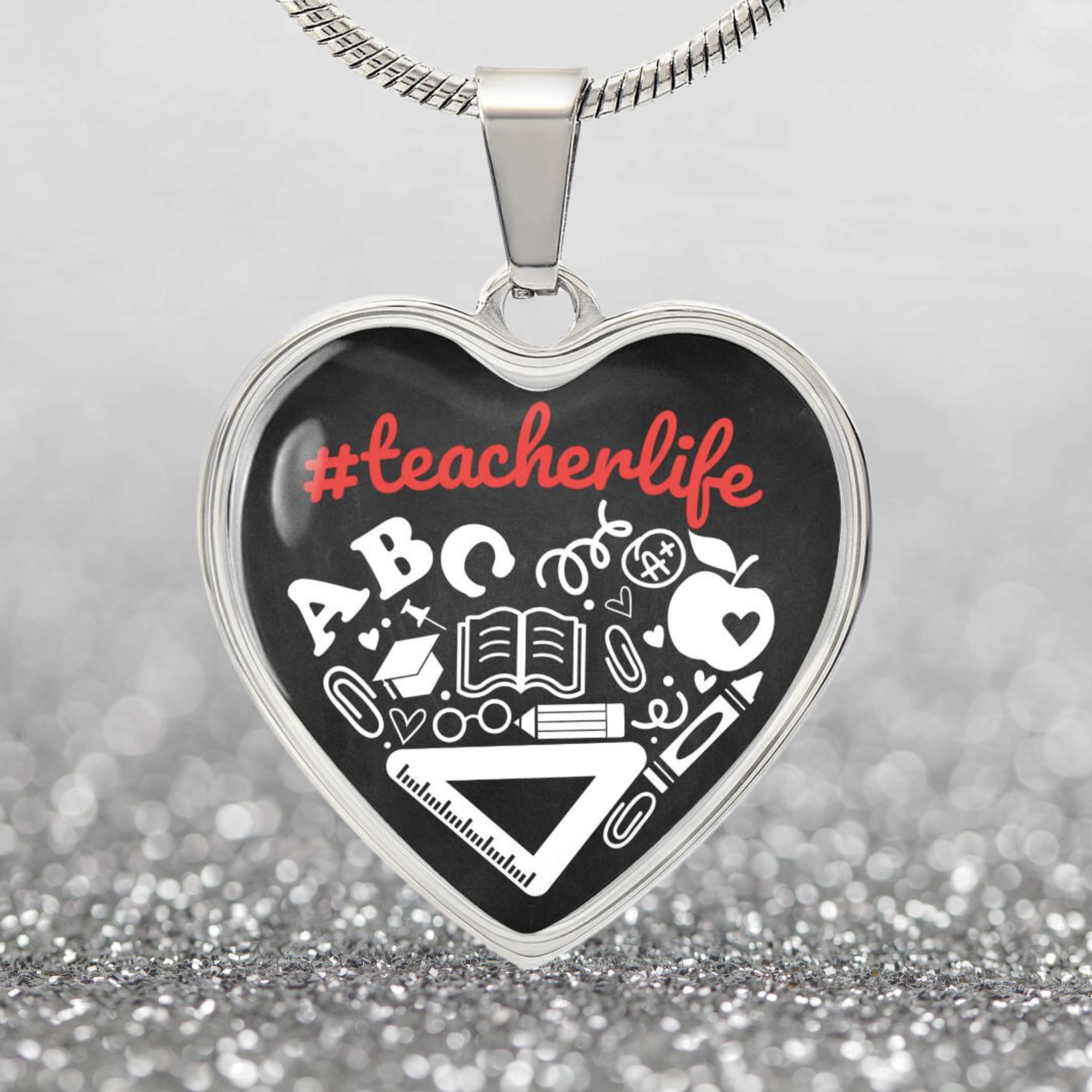 Personalized Teacher Appreciation Gifts, Gift for Best Teacher, Back To School Gifts, Teacher Era Jewelry, Teacher Life Pendant Necklace