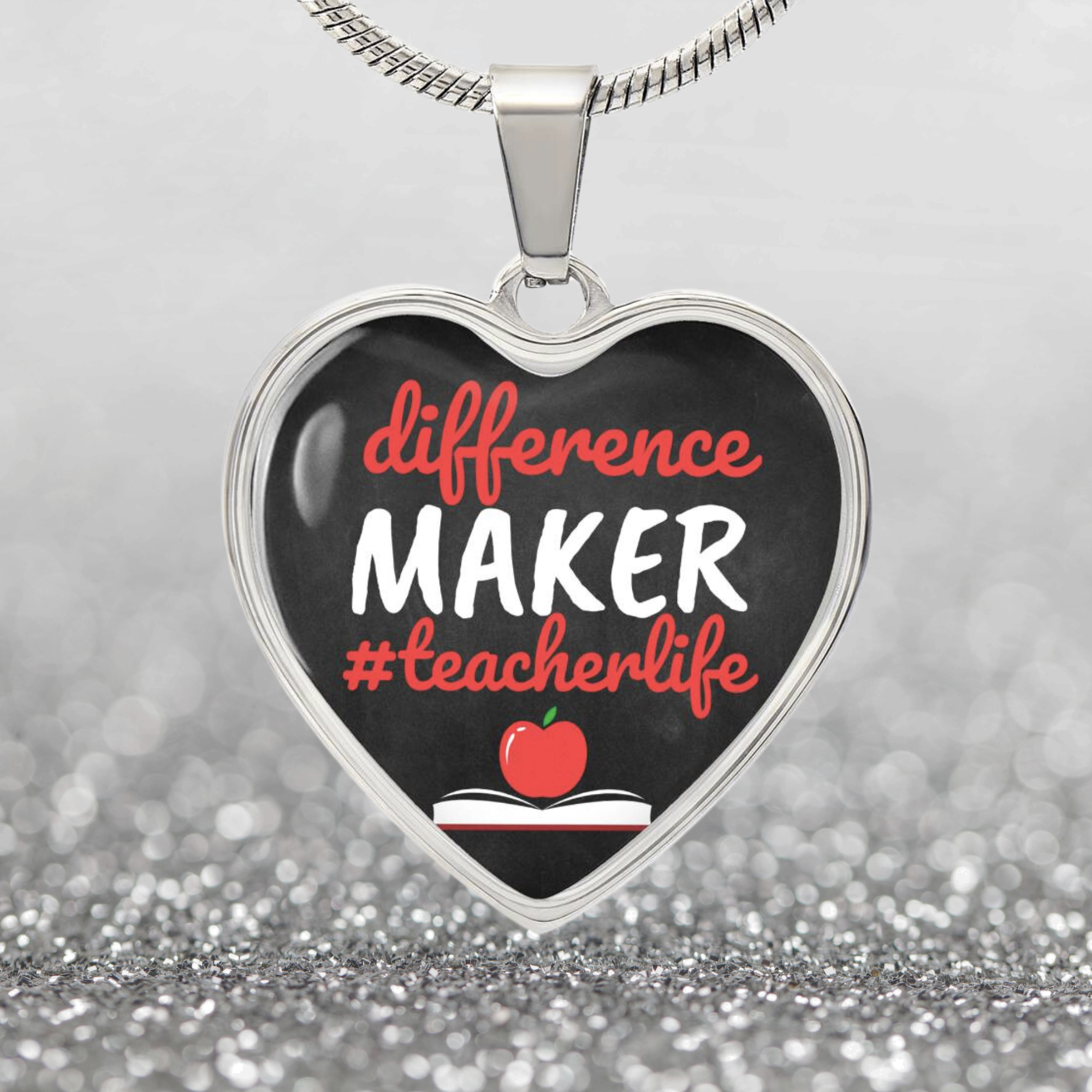 Personalized Teacher Appreciation Gifts, Gift for Best Teacher, Back To School Teacher Life Pendant Necklace, Teacher Gifts For Graduation