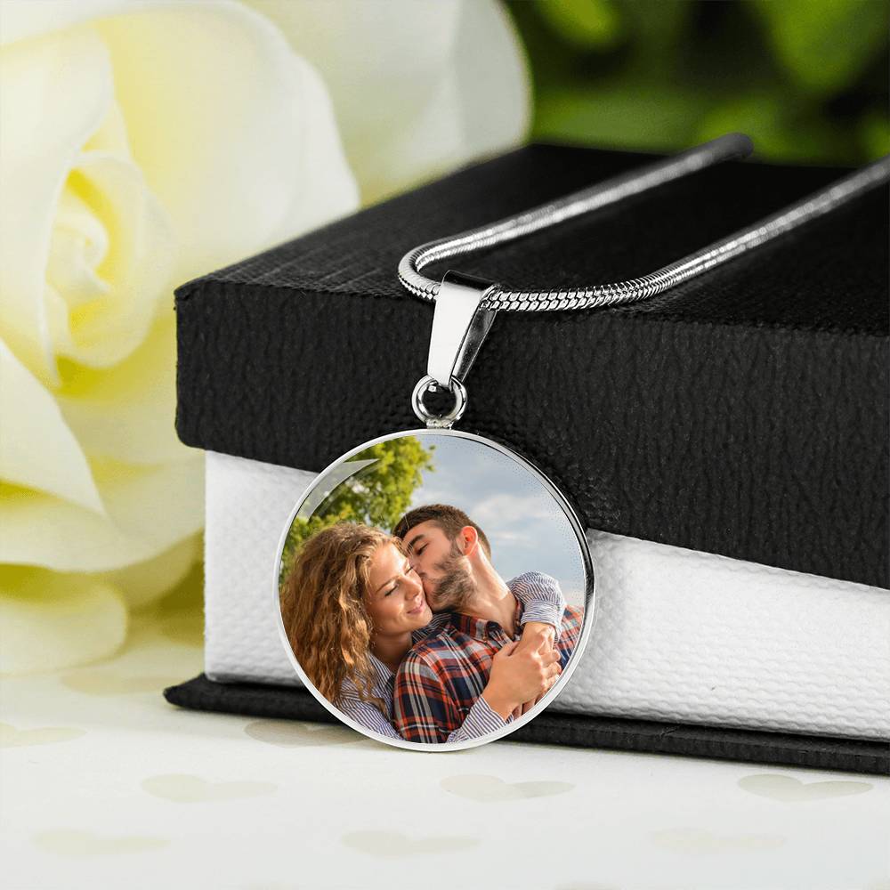 Personalized Name necklace Inspirational Motivational Quote jewelry Custom Photo Pendant Strength and Determination Encouragement Success