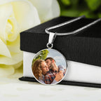 Personalized Name necklace Inspirational Motivational Quote jewelry Custom Photo Pendant Strength and Determination Encouragement Success