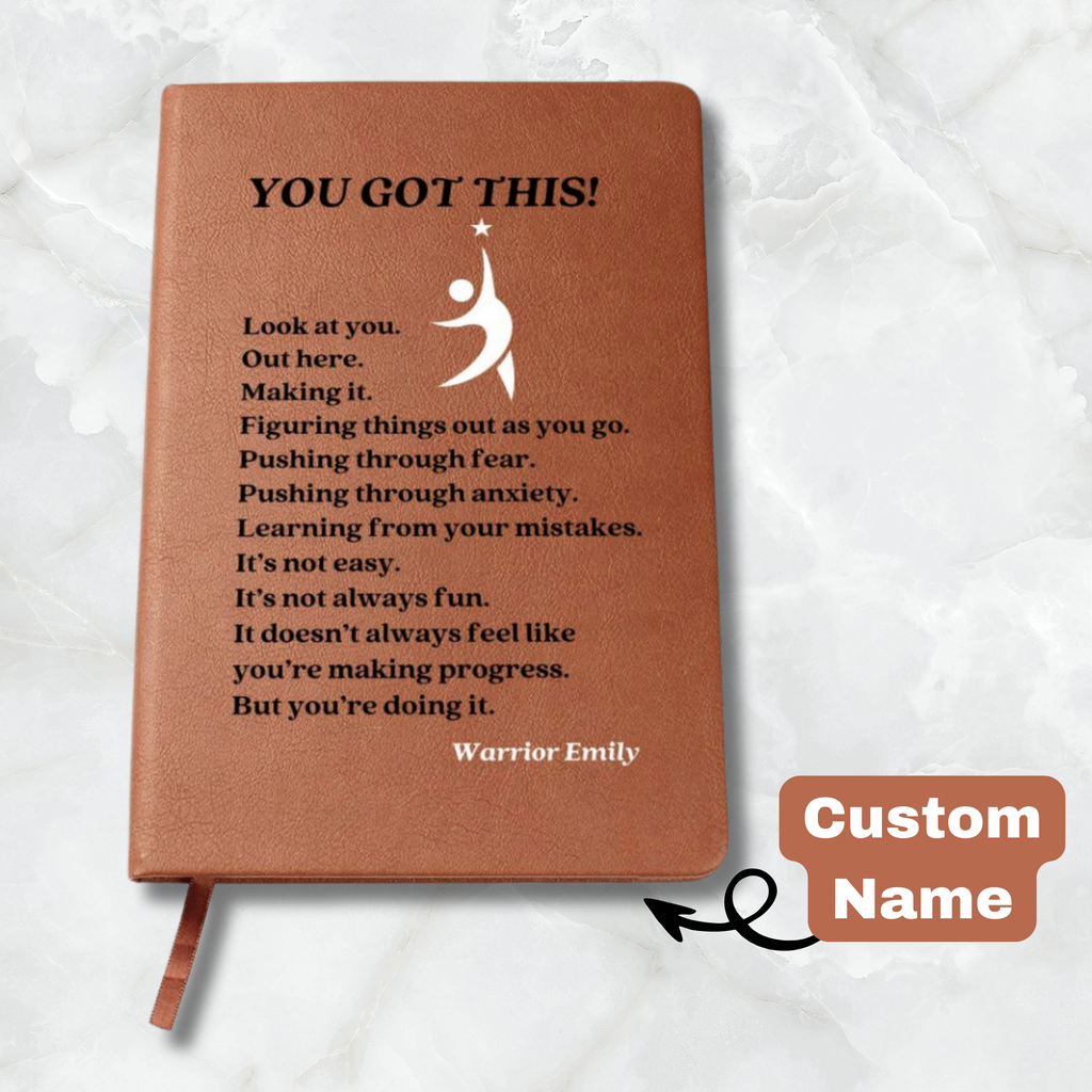 You Got This Inspirational Custom Name Journal, Personalised Name Notebook Gift, Empowerment Affirmations Strength Resilience, Warrior gift